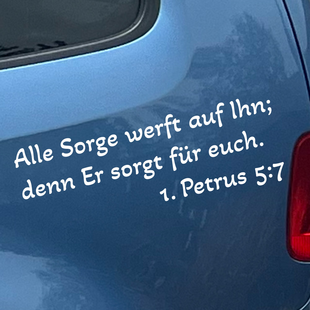 1. PETRUS 5:7 Sticker