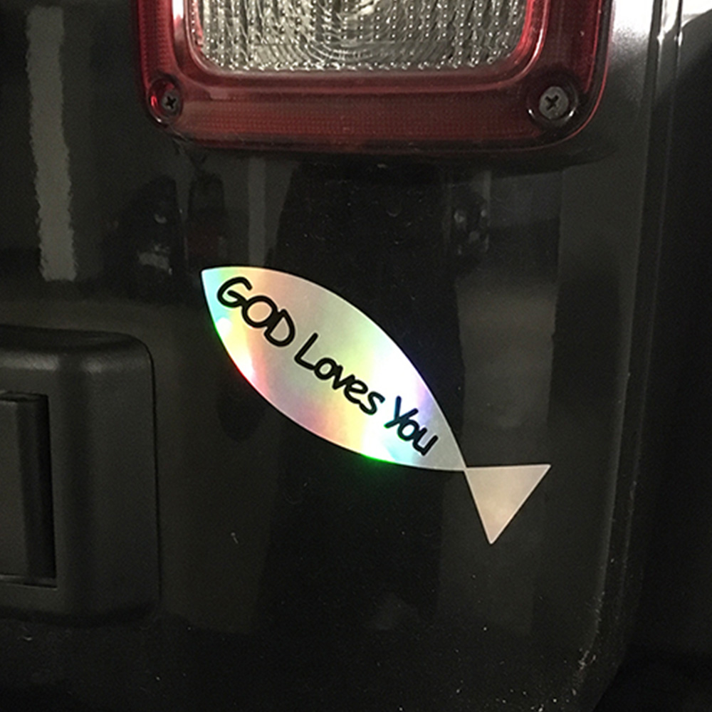 GOD LOVES YOU Sticker - Hologramm