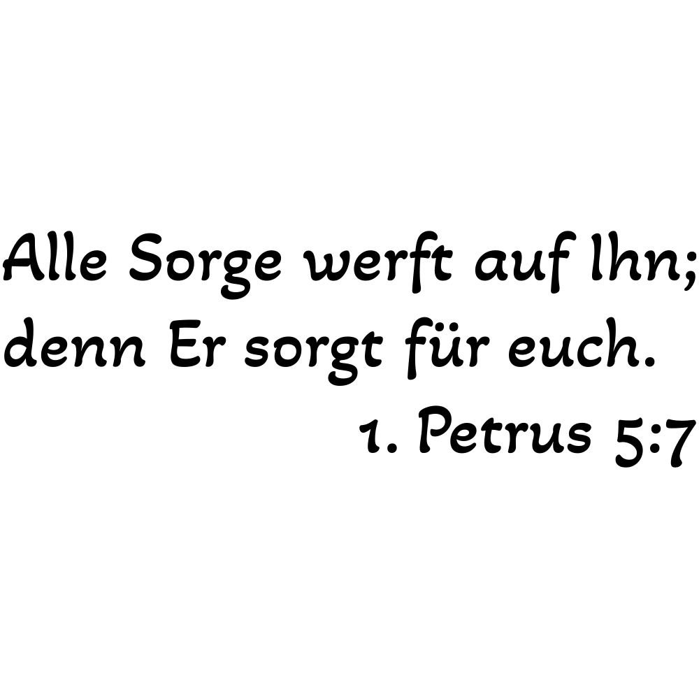 1. PETRUS 5:7 Sticker