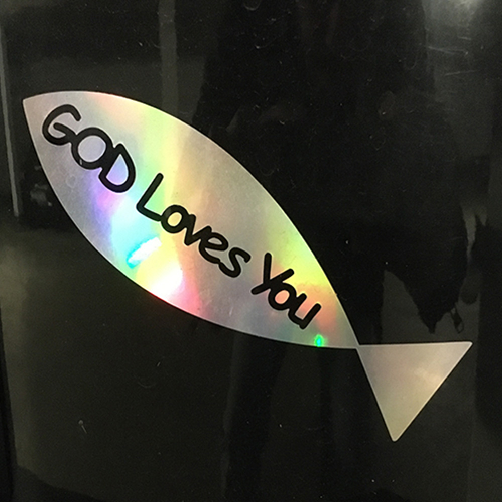 GOD LOVES YOU Sticker - Hologramm