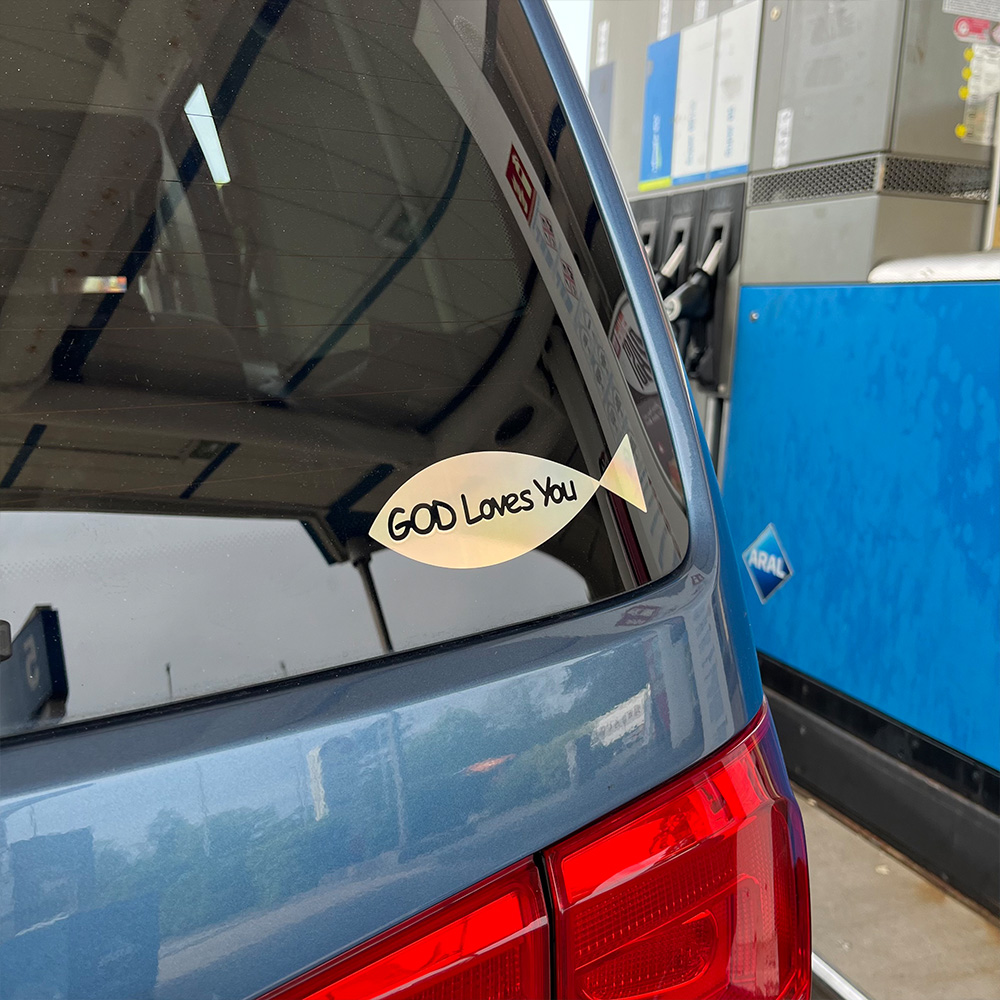 GOD LOVES YOU Sticker - Hologramm