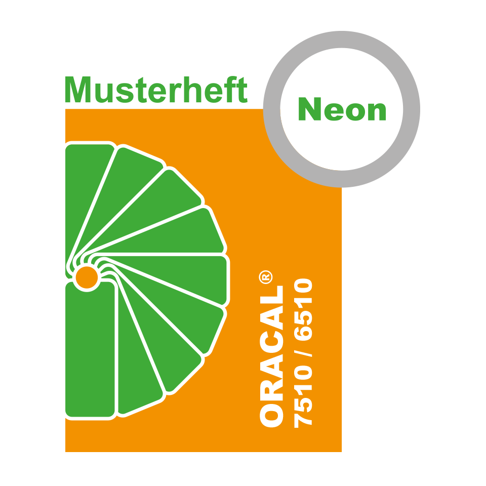 MUSTER Fluoreszierende Neon-Klebefolie ORACAL® 7510 6510